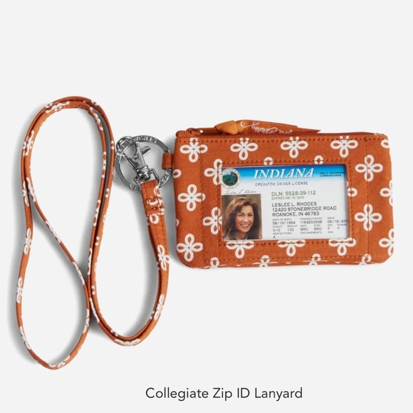 Vera Bradley Collegiate Zip ID Lanyard - U of Texas - Picture 2 of 2